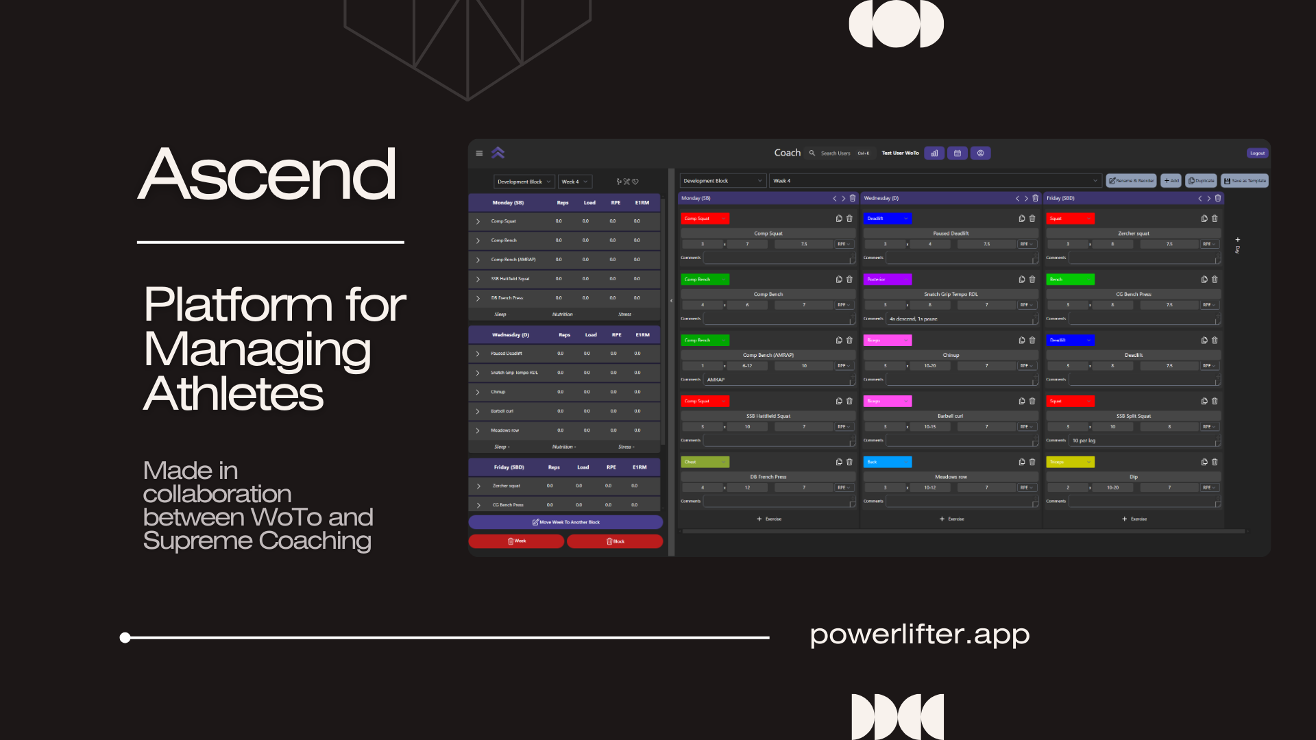 Broad overview of the Ascend athlete mangement platform.